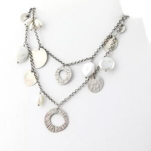 NEW Silpada Vintage Pearl of a Girl Sterling Silver Genuine Pearl 41” Necklace